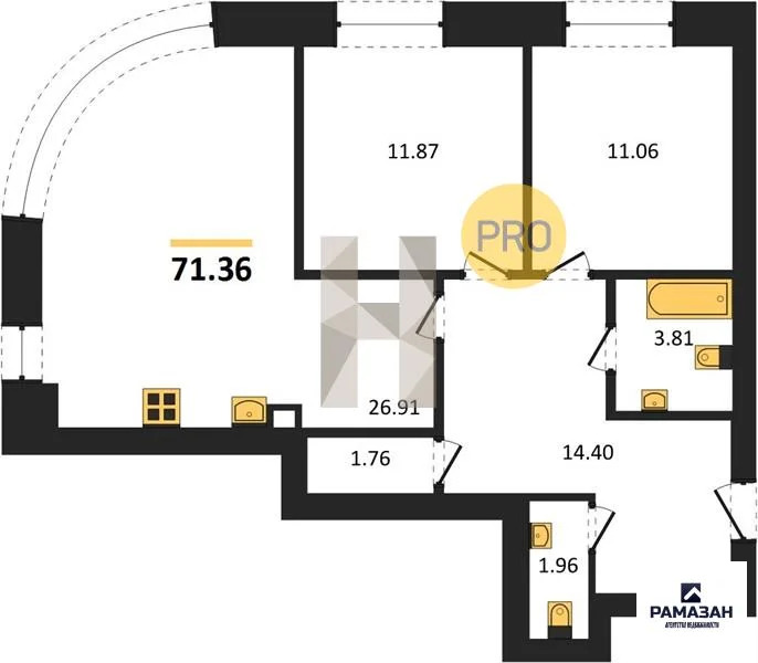 Продажа квартиры в новостройке, Казань, м. Проспект Победы, Победы ... - Фото 1