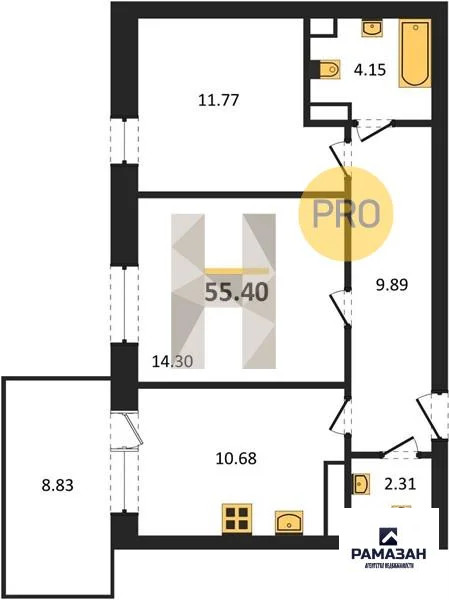 Продажа квартиры в новостройке, Усады, Лаишевский район, Горизонт ул. - Фото 1