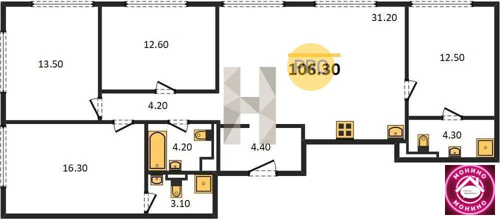 Продажа квартиры в новостройке, м. Борисово, ул. Борисовские Пруды - Фото 0