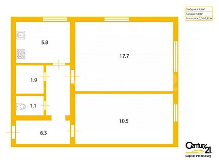 Продажа квартиры, м. Академическая, Гражданский проспект, 74, к 2, . - Фото 18