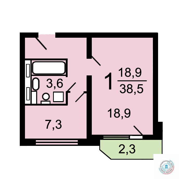 Продается квартира, 38.5 м - Фото 2