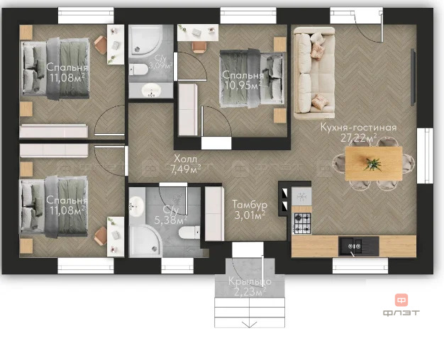 Продажа дома, Чирючи, Зеленодольский район, ул. Алтый ай - Фото 7