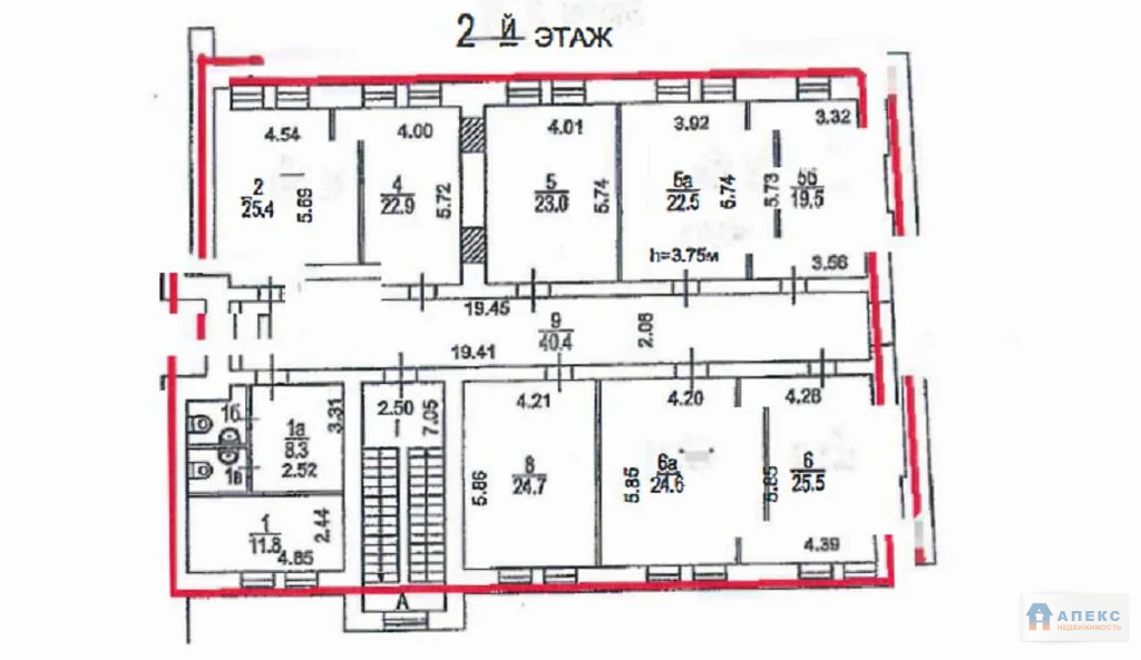 Аренда офиса 255 м2 м. Нагатинская в бизнес-центре класса В в Нагорный - Фото 8