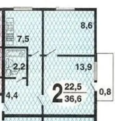 Продаю двухкомнатную квартиру 37.4м ул. Удальцова, 3К8, Москва, ЗАО, ... - Фото 1