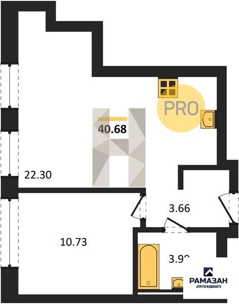 Продажа квартиры в новостройке, Казань, м. Козья слобода, ул. ... - Фото 1