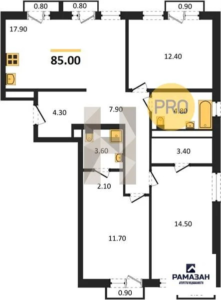 Продажа квартиры в новостройке, Казань, м. Аметьево, ул. ... - Фото 1