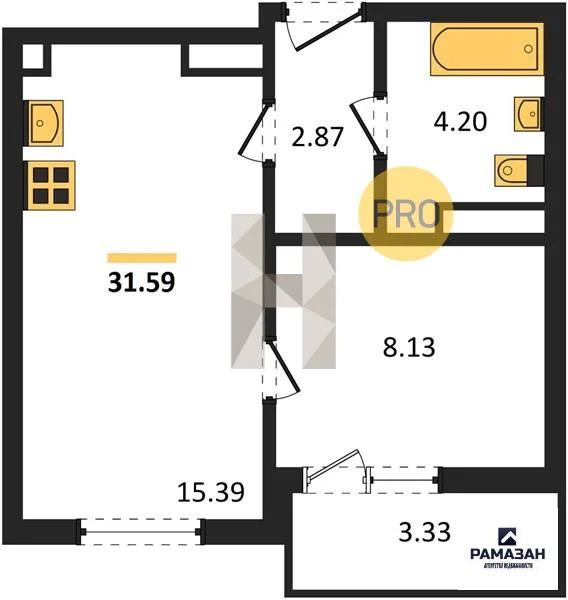 Продажа квартиры в новостройке, Усады, Лаишевский район, Габдуллы ... - Фото 1