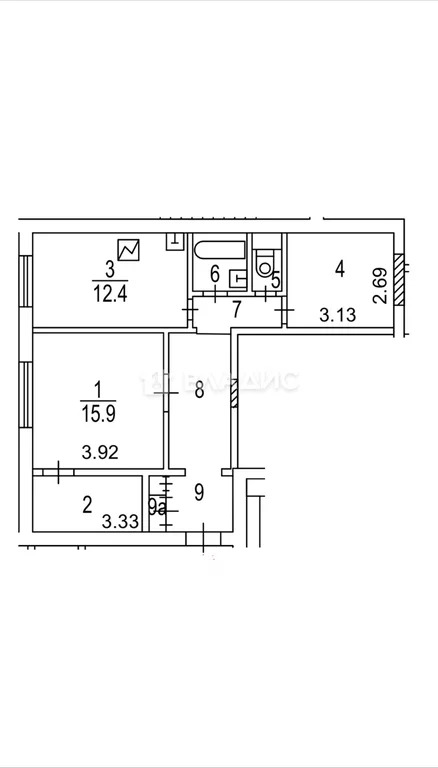 Москва, улица Ивана Франко, д.38к1, 1-комнатная квартира на продажу - Фото 43