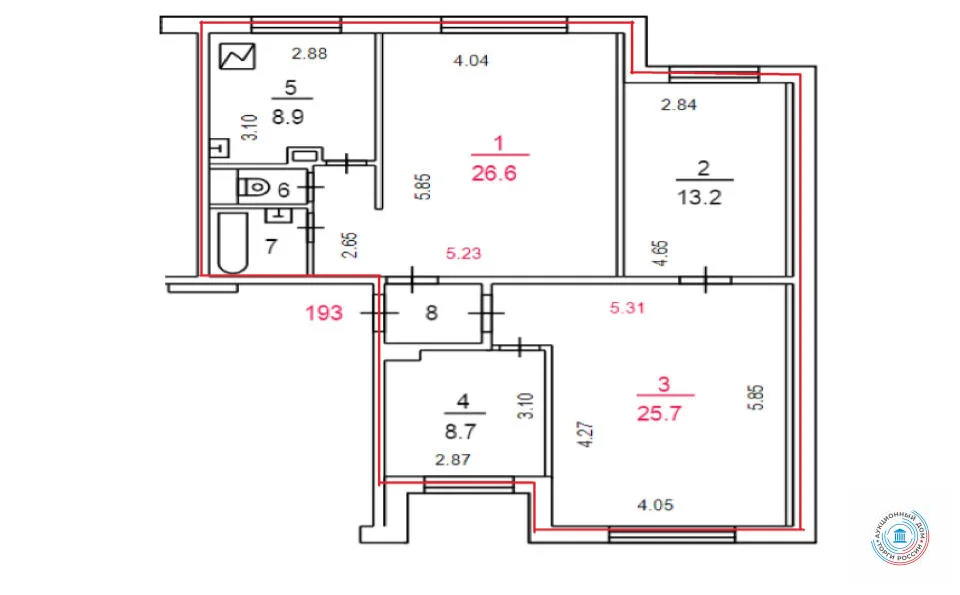 Продается квартира, 90 м - Фото 7