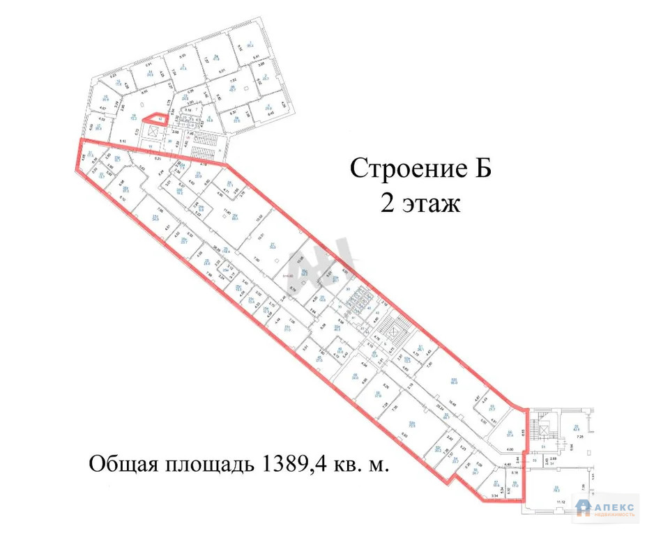 Аренда офиса 1389 м2 м. Шаболовская в бизнес-центре класса В в Донской - Фото 5