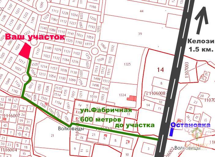 Карта келози ломоносовский район