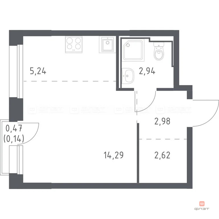 Продажа квартиры, Казань, тракт. Сибирский - Фото 14