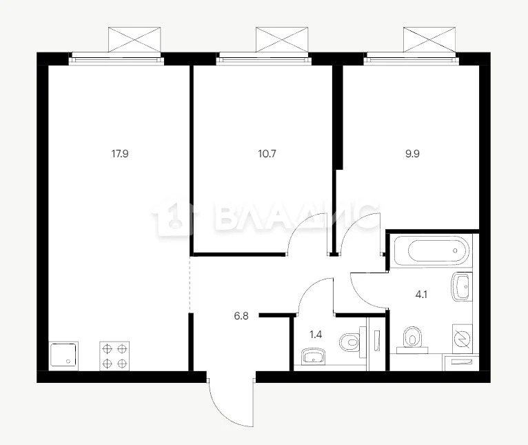 Москва, жилой комплекс Сигнальный 16, д.2.2, 2-комнатная квартира на ... - Фото 16