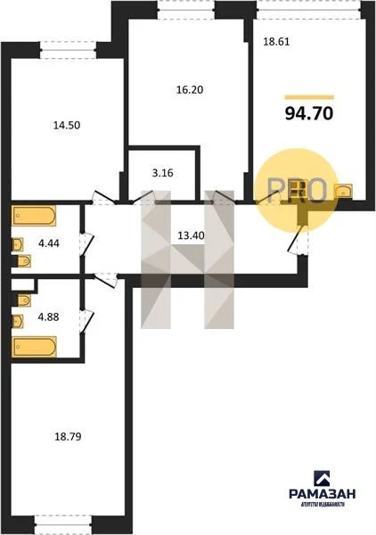 Продажа квартиры в новостройке, Казань, Генерала Ерина ул. - Фото 1