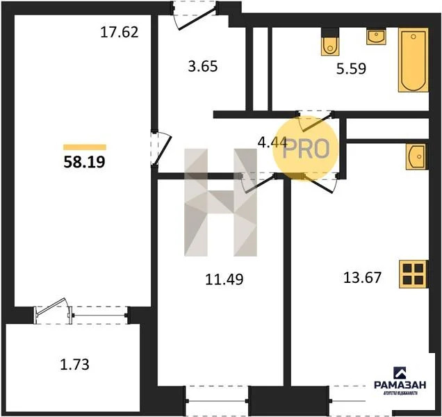 Продажа квартиры в новостройке, Казань, м. Горки, ул. Родины - Фото 1