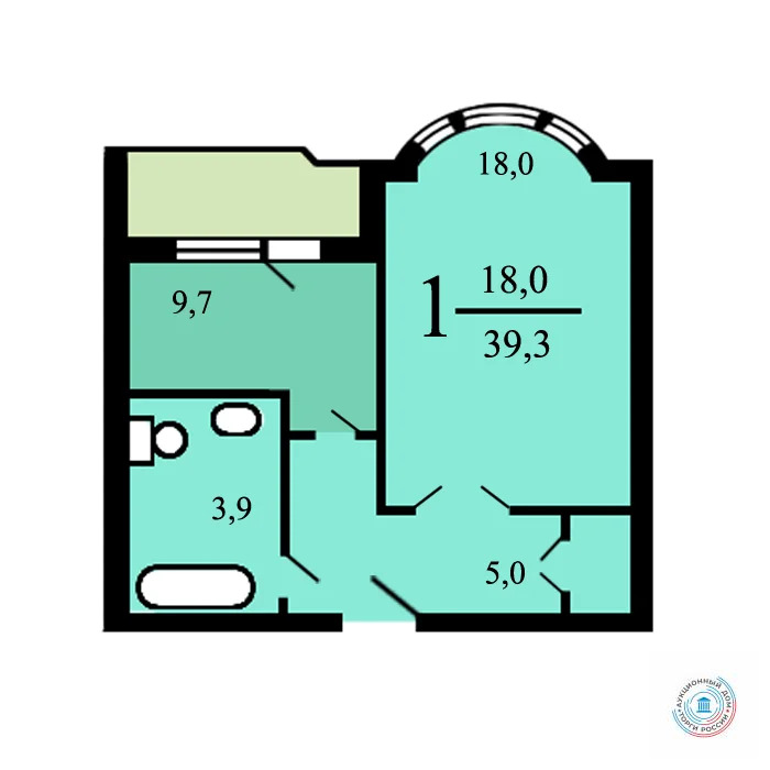 Продается квартира, 39.3 м - Фото 2