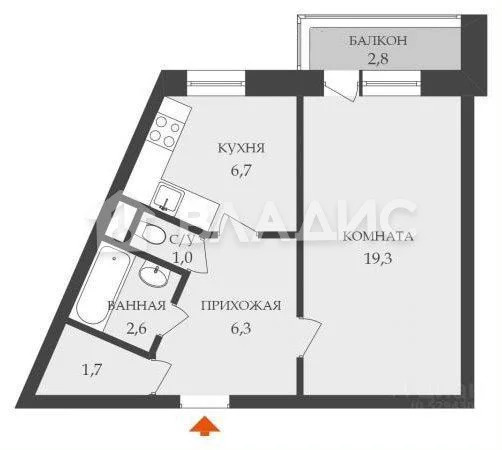 Санкт-Петербург, проспект Просвещения, д.53к1, 1-комнатная квартира на ... - Фото 24