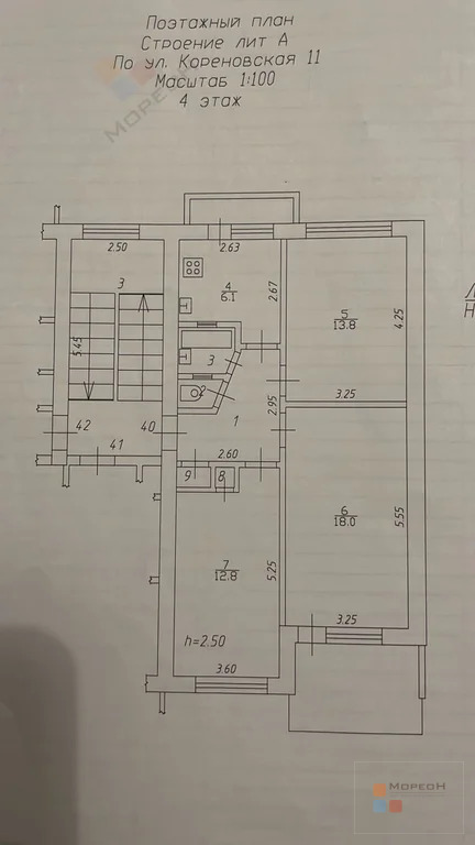 3-я квартира, 63.00 кв.м, 4/5 этаж, Энка, Кореновская ул, 5800000.00 ... - Фото 12