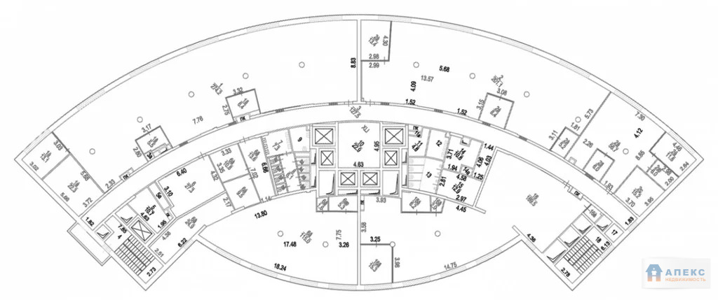 Аренда офиса 2686 м2 м. ВДНХ в бизнес-центре класса В в Алексеевский - Фото 4