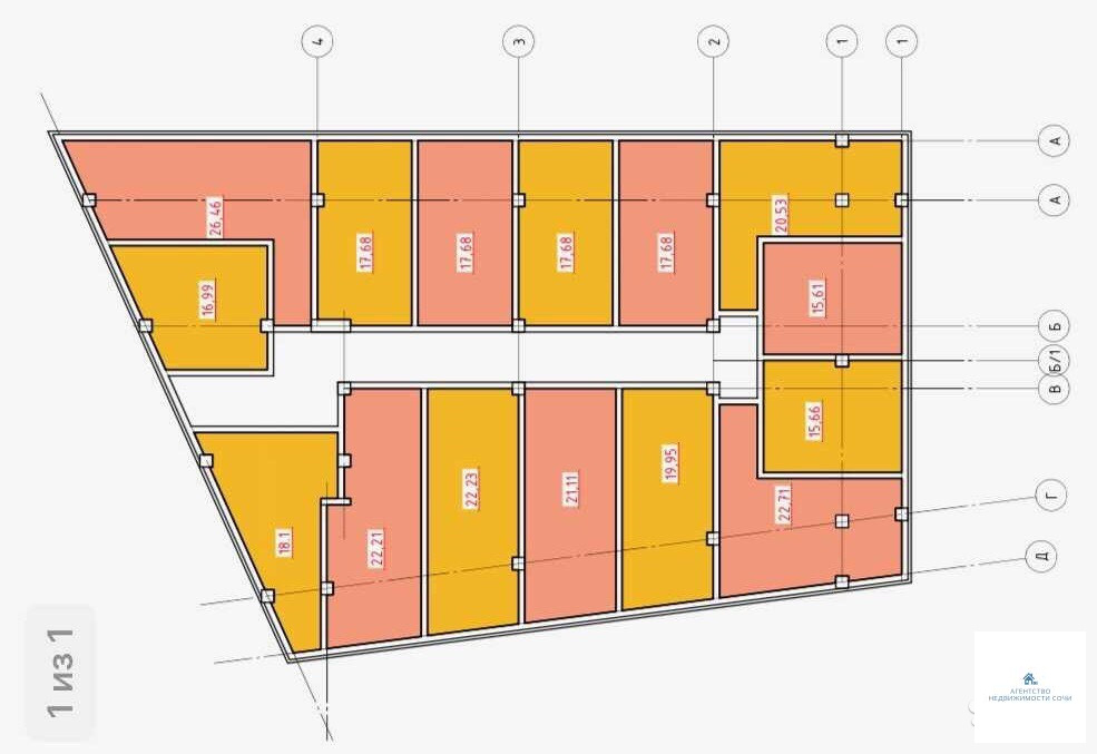 2-к квартира, 53 м, 2/4 эт. - Фото 1