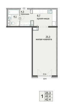 Продается квартира, 42.4 м