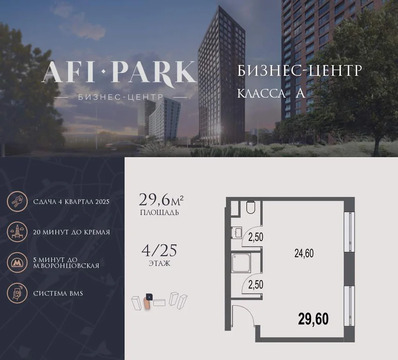 Продажа офиса 29.6 м2