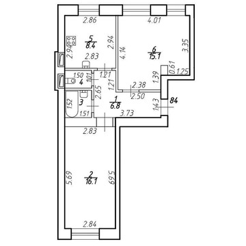 Продам 2-комн. квартиру 50.2 кв.м.