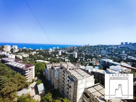 Просторная 2-комнатная квартира с ПАНОРАМНЫМ ВИДОМ НА МОРЕ и Ялту