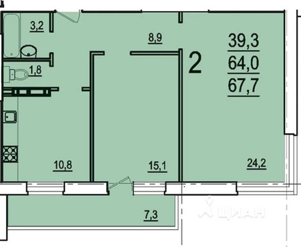 Планировка квартир макаренко 3 545 700 Руб., 2-к кв. Тульская область, Тула ул. Макаренко (66.9 м), Купить кв