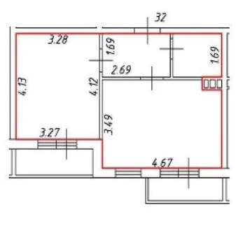 Продам 1-комн. квартиру 37.2 кв.м.