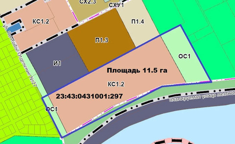 Продается земельный участок под склады и торговлю 11.5 Га