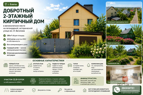 Продажа дома, Бавлы, Бавлинский район, ул. Вагапова