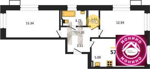 Продажа квартиры в новостройке, м. Домодедовская, 25-26 км МКАД ул.