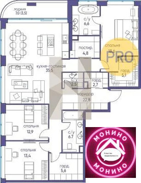 Продажа квартиры в новостройке, м. Терехово, ул. Нижние Мневники