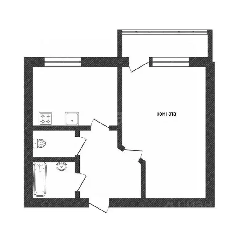 1-к кв. Белгородская область, Белгород Академическая ул., 23а (54.5 м) - Фото 2