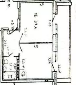 1-к. квартира, 37,4 м, 5/5 эт. - Фото 0