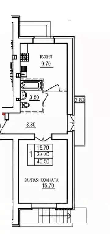 1-к кв. Саратовская область, Саратов ул. 1-я Благодатная, 3 (40.5 м) - Фото 1