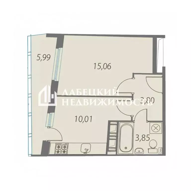 1-к кв. Санкт-Петербург дор. Кушелевская, 1к2 (35.7 м) - Фото 2