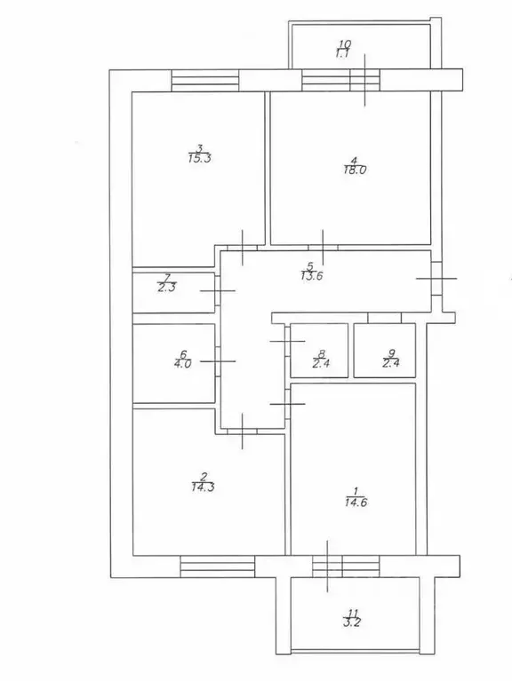 3-к кв. Татарстан, Казань ул. Фикрята Табеева, 3 (87.0 м) - Фото 2