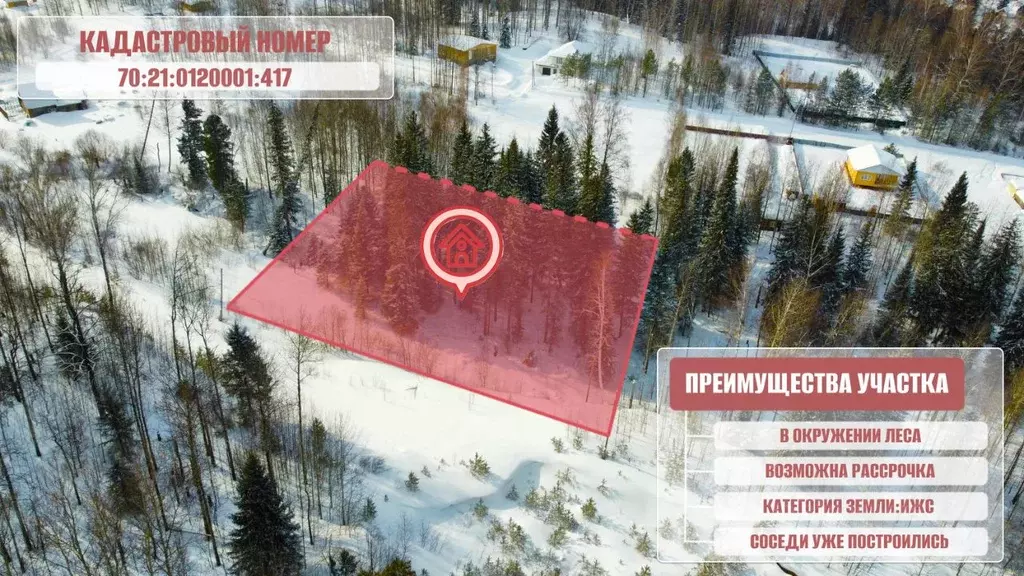 Участок в Томская область, Томск пос. Родионово,  (15.0 сот.) - Фото 1