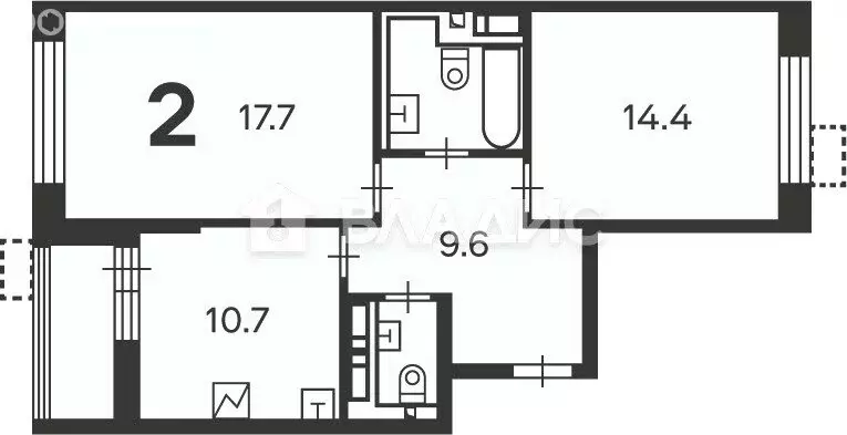 2-комнатная квартира: Москва, Бескудниковский бульвар, 50/1 (58.3 м) - Фото 1