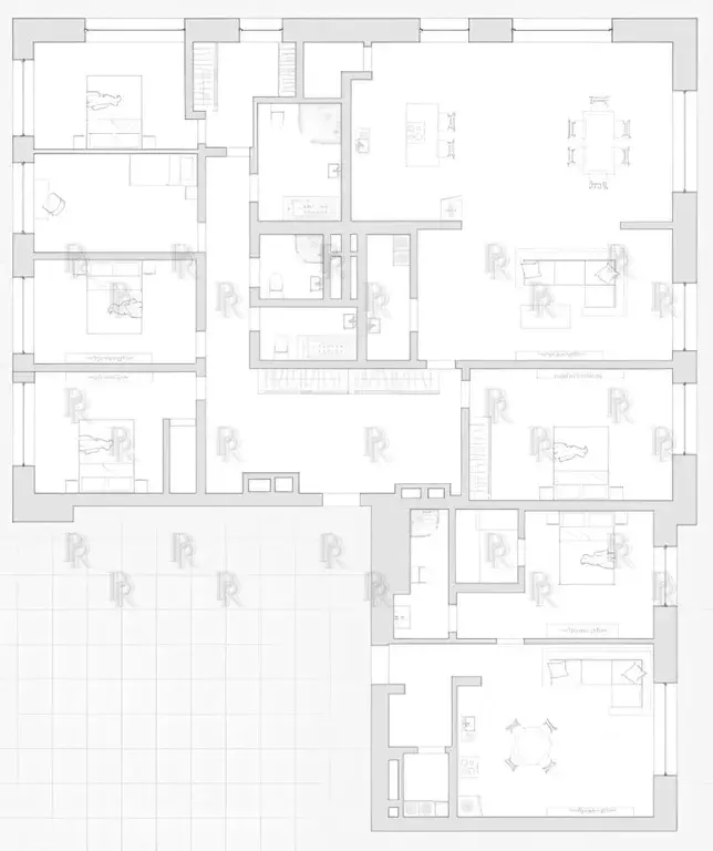 6-к кв. Москва Мосфильмовская ул., 1к3 (303.0 м) - Фото 1