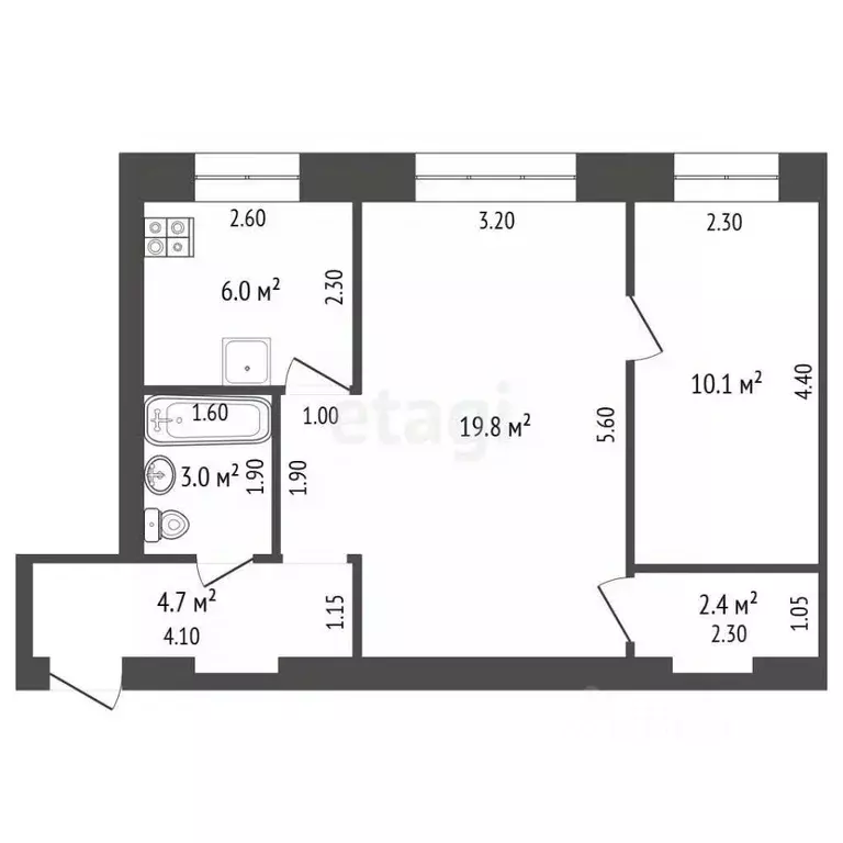 2-к кв. Челябинская область, Еманжелинск ул. Ленина, 27 (46.0 м) - Фото 2
