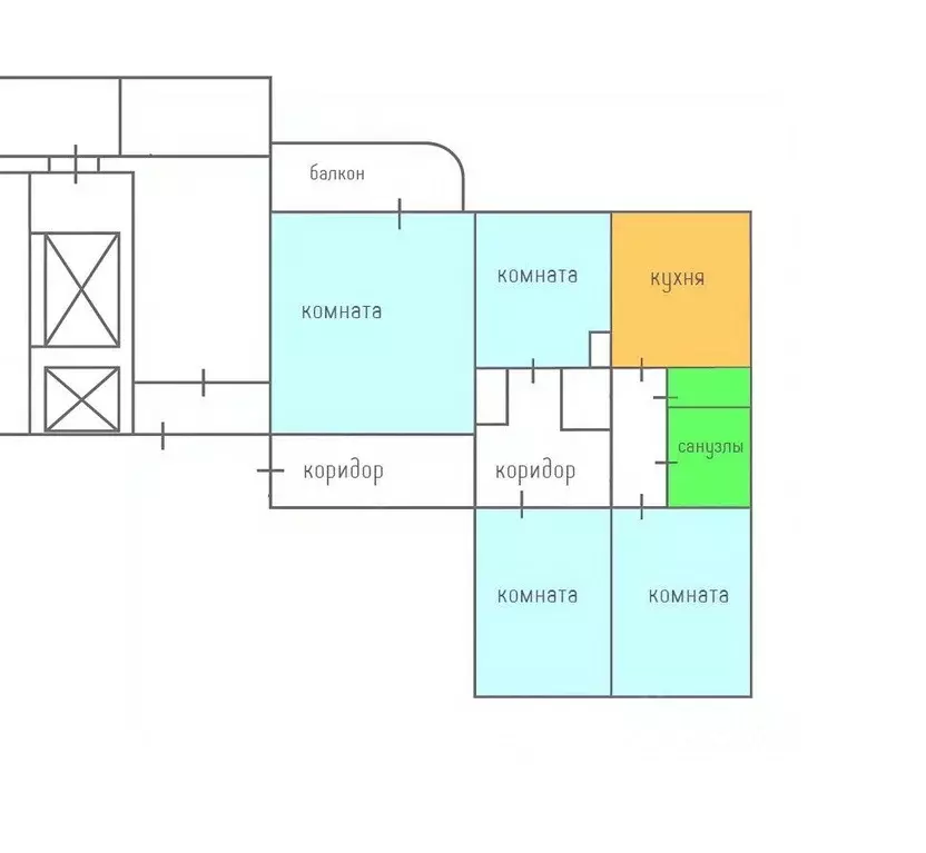 4-к кв. Пермский край, Пермь ул. Маршала Рыбалко, 117/1 (81.2 м) - Фото 2