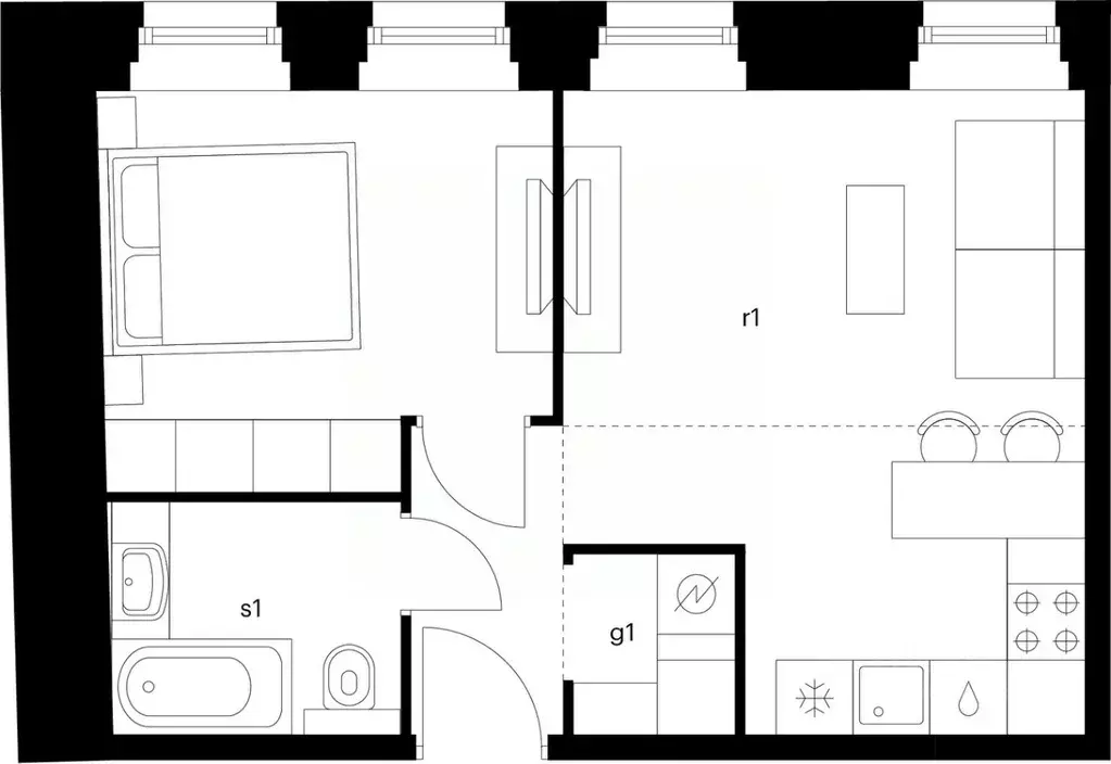1-к кв. Санкт-Петербург Кантемировская ул., 11Р (37.64 м) - Фото 1