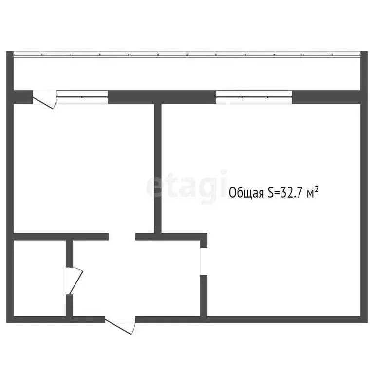 1-комнатная квартира: Кемерово, 2-я Заречная улица, 11 (32.7 м) - Фото 1
