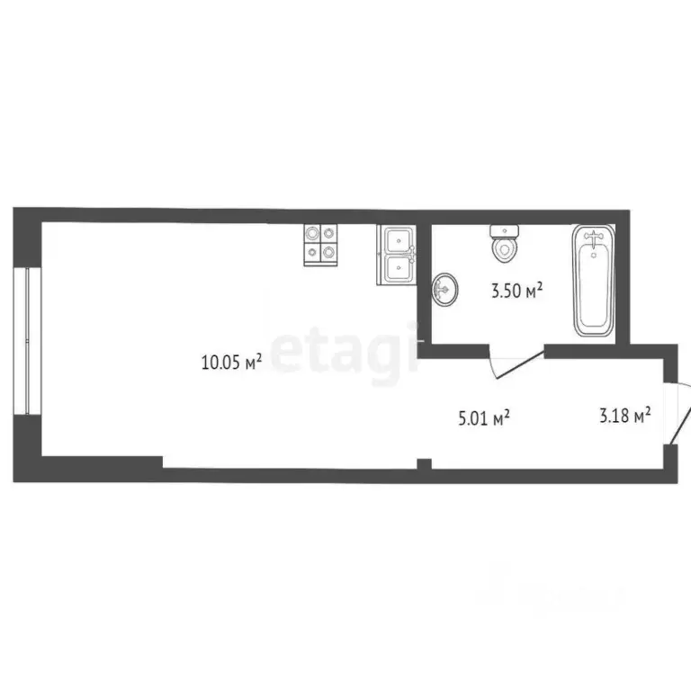 Студия Ульяновская область, Ульяновск ул. Варейкиса, 52 (20.4 м) - Фото 1