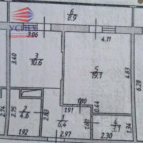 Квартира, 1 комната, 43.8 м - Фото 1
