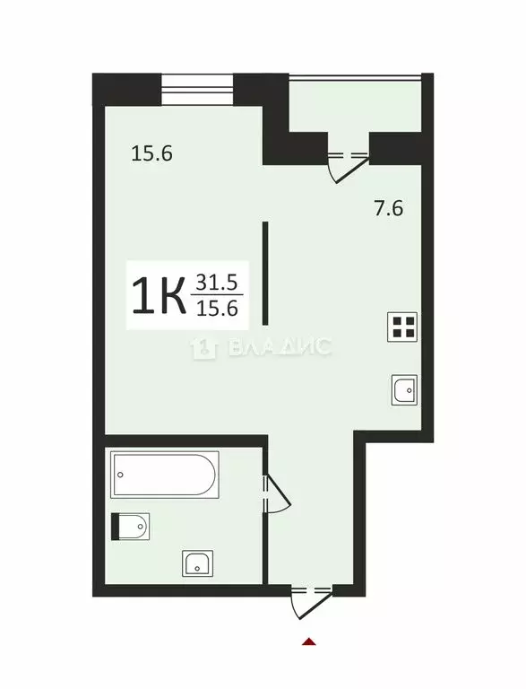 1-комнатная квартира: Одинцово, улица Маршала Бирюзова, 7к1 (31.5 м) - Фото 0