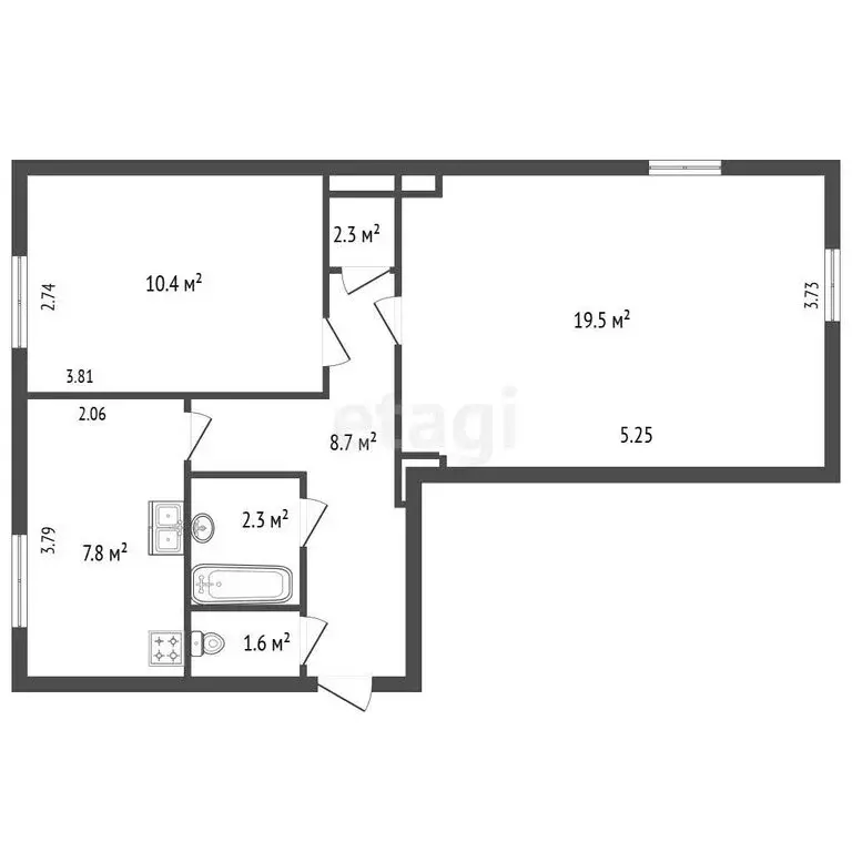 2-комнатная квартира: Санкт-Петербург, Панфилова улица, 5А (51.3 м) - Фото 0